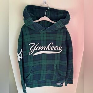 Polo Ralph Lauren New York Yankees Special Edition Boys Plaid Hoodie Size Small